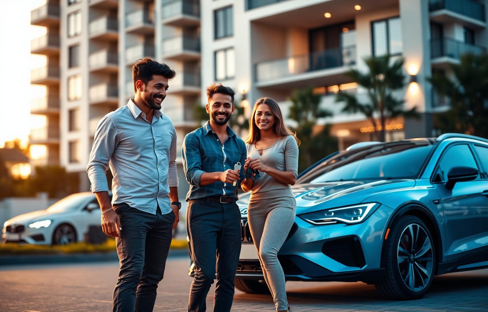 Família conquistando casa e carro através do consórcio